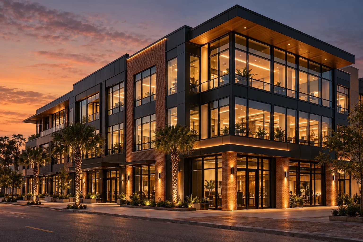 Commercial property with thoughtful electrical lighting