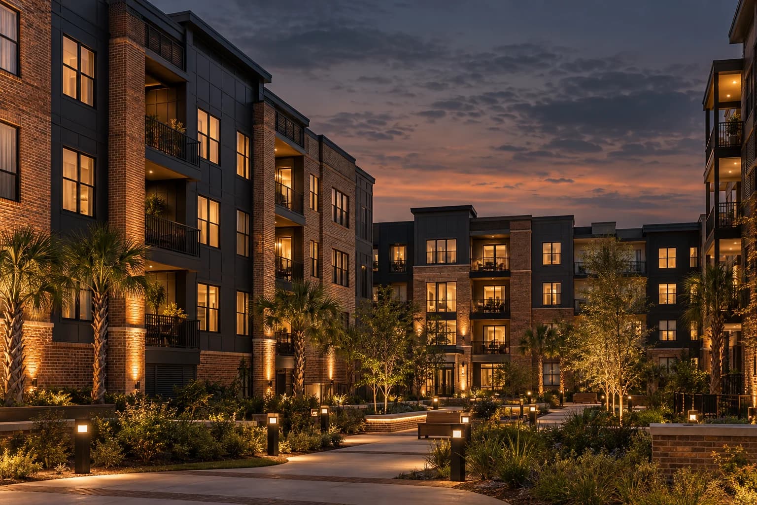 Multifamily property with thoughtful electrical lighting