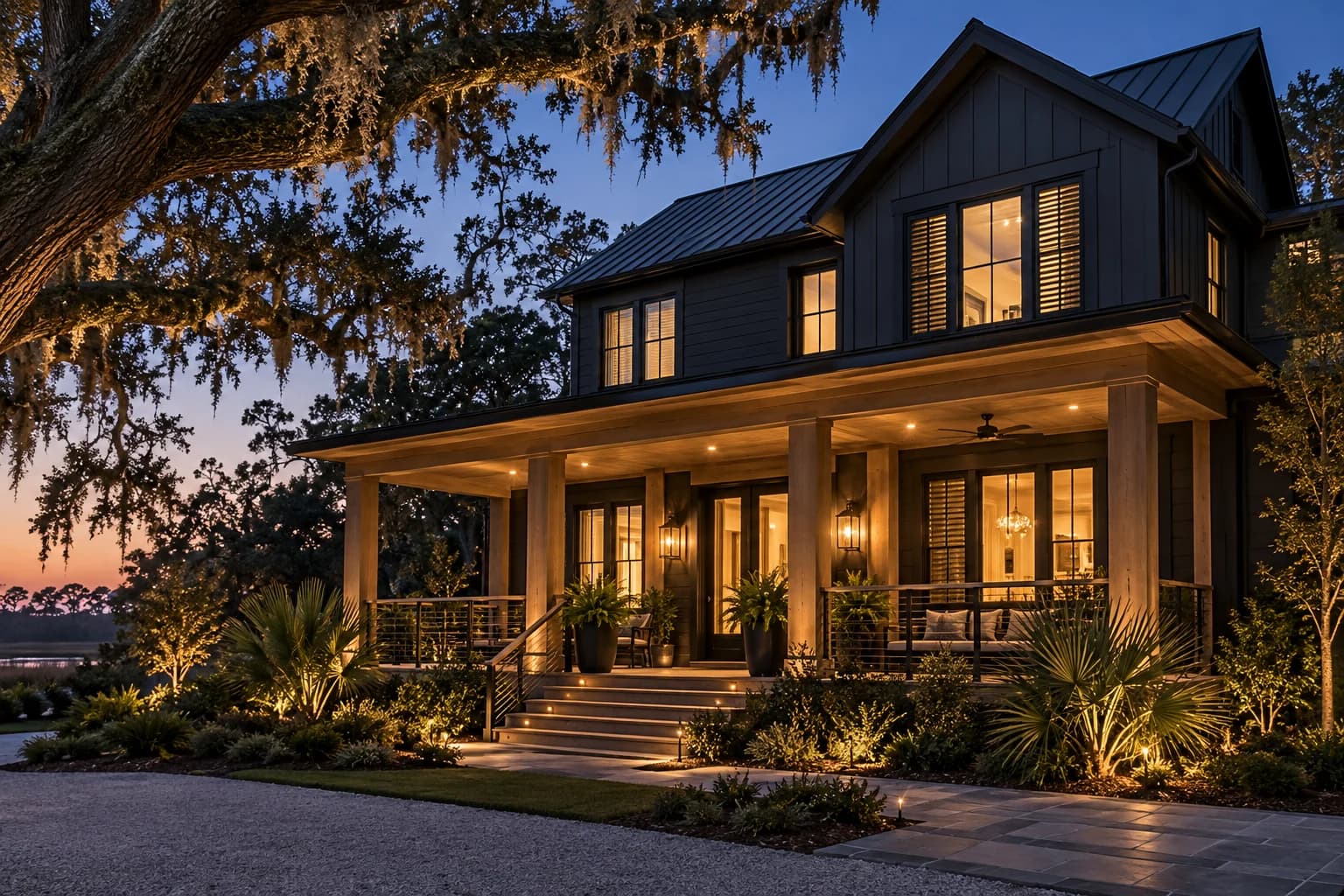 Residential property with thoughtful electrical lighting